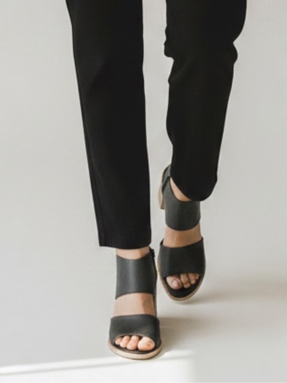 Dolcetta Open Toe Block Heel Sandals Black NIB